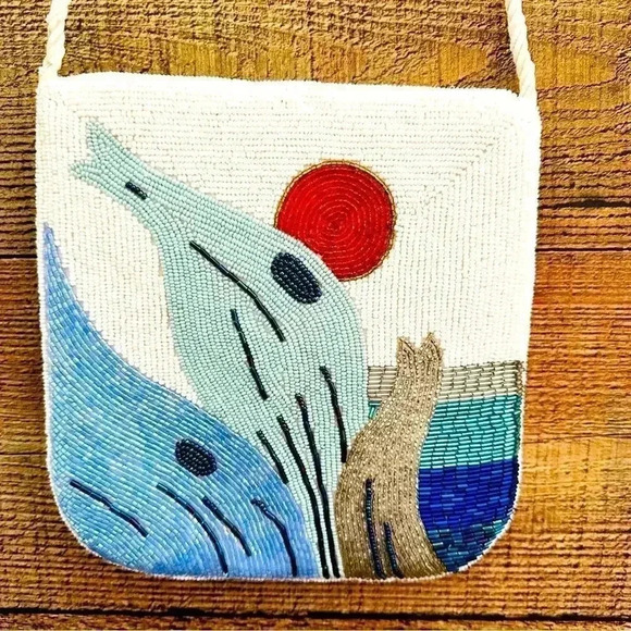 NWOT Patrick Sweeney The Last Tulip Company Vintage Sequin Purse - Picture 3 of 8